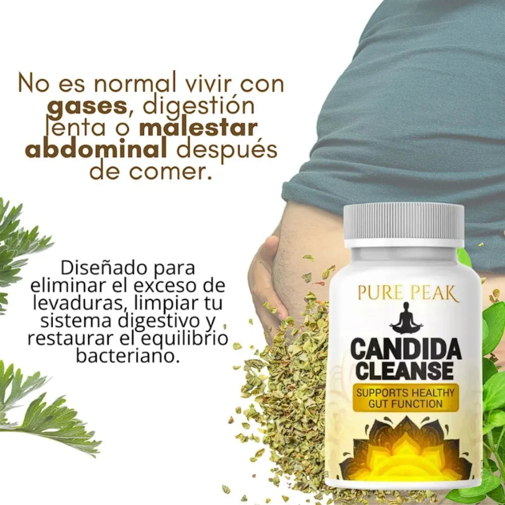 Candida Cleanse Detox Natural con Probióticos.